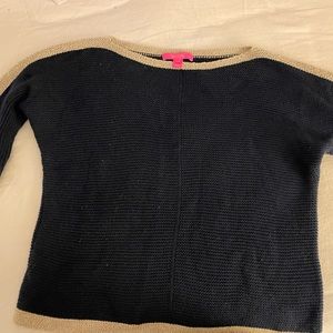 EUC Lilly Pulitzer sweater navy with gold accents